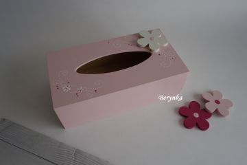Krabička na kapesníky s kytičkou