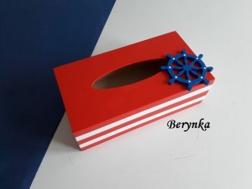 Krabička na kapesníky s kormidlem