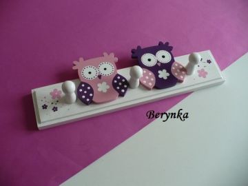 Dětský věšák se sovičkami