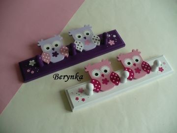 Dětský věšák se sovičkami