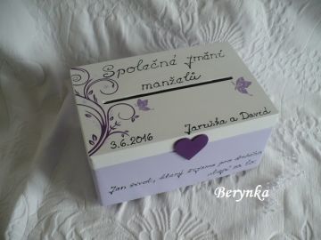 Svatební bedýnka s ornamenty - podle oznámení