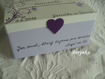 Svatební bedýnka s ornamenty - podle oznámení