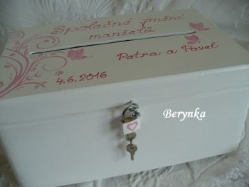 Svatební bedýnka s ornamenty - podle oznámení