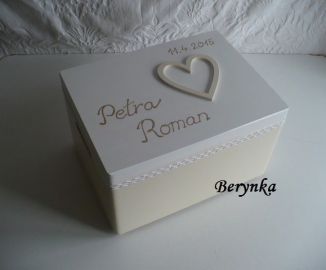 Svatební bedýnka s velkým srdíčkem