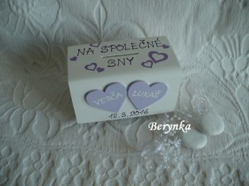 Svatební pokladnička se srdíčky