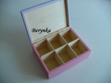 Dřevěné dekorace - malinovo-fialová