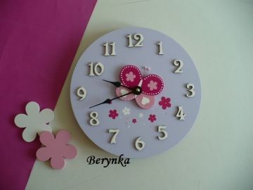 Dřevěné dekorace - malinovo-fialová