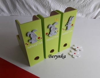 Dřevěné dekorace - s králíčky