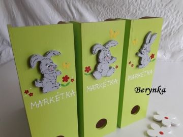 Dřevěné dekorace - s králíčky