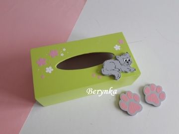 Krabička na kapesníky s kočičkou