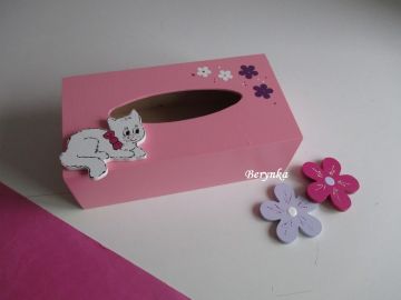 Krabička na kapesníky s kočičkou