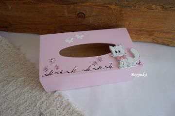 Krabička na kapesníky s kočičkou