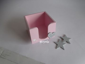 Krabička na poznámkové bločky se srdíčkem