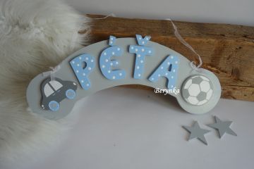 Jmenovka s fotbalovým míčem