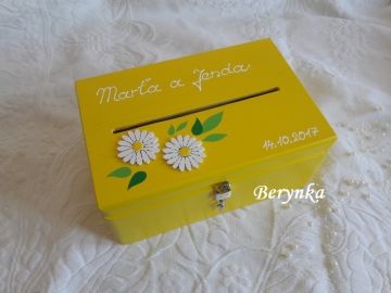 Svatební bedýnka s kopretinami