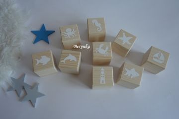 Dřevěné kostičky s obrázky