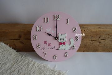 Hodiny s kočičkou - kulaté/čtvercové