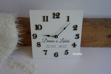 Svatební hodiny - s textem na přání