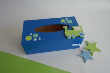 Krabička na kapesníky s mašinkou