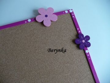 Dřevěné dekorace - fialová, fuchsiová