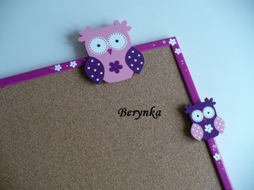 Dřevěné dekorace - fialová, fuchsiová