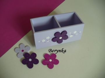 Dřevěné dekorace - fialová