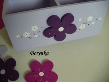 Dřevěné dekorace - fialová