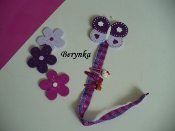 Dřevěné dekorace - fialová