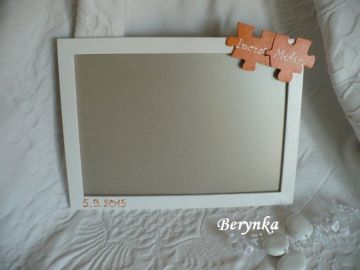 Svatební fotorámeček s puzzle