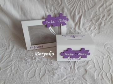 Svatební fotorámeček s puzzle