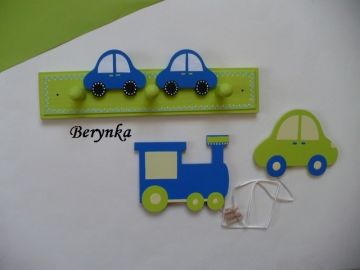 Dřevěné dekorace - modro-zelené