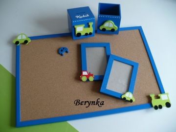 Dřevěné dekorace - modro-zelené