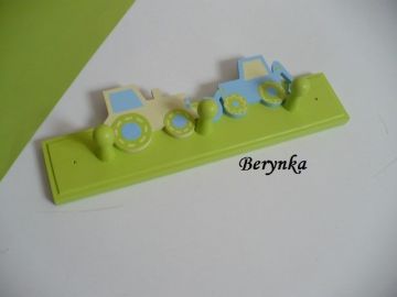 Dřevěné dekorace - modro-zelené