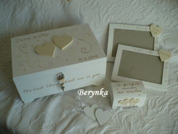 Svatební bedýnka v patině - s jutou a krajkou