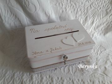 Svatební bedýnka v patině - s jutou a krajkou