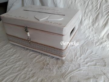 Svatební bedýnka v patině - s jutou a krajkou