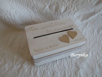 Svatební bedýnka v patině - s jutou a krajkou