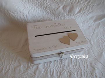 Svatební bedýnka v patině - s jutou a krajkou