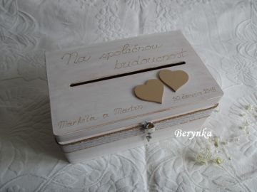 Svatební bedýnka v patině - s jutou a krajkou