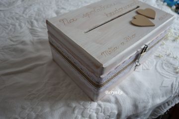 Svatební bedýnka v patině - s jutou a krajkou