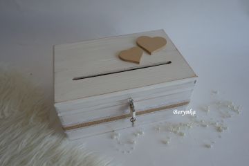 Svatební bedýnka v patině - s jutou a krajkou