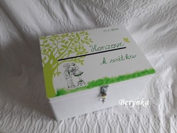 Svatební bedýnka se stromem - podle oznámení