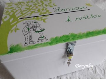 Svatební bedýnka se stromem - podle oznámení