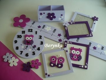 Dřevěné dekorace - světlá fialová