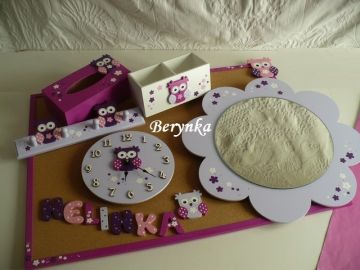 Dřevěné dekorace - světlá fialová