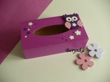 Dřevěné dekorace - světlá fialová