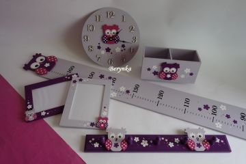 Dřevěné dekorace - světlá fialová