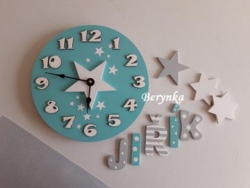Hodiny s hvězdičkou - kulaté/čtvercové