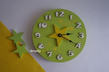 Hodiny s hvězdičkou - kulaté/čtvercové