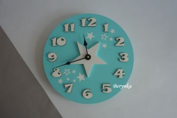 Hodiny s hvězdičkou - kulaté/čtvercové